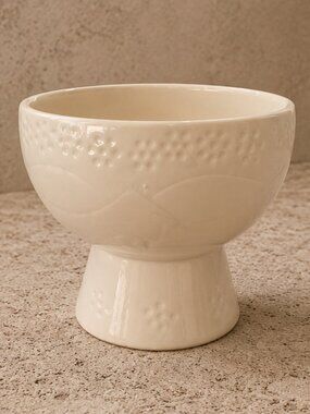 NWOT Vintage Footed Pedestal Face Planter Bowl Dish Pot Jewelry Trinket